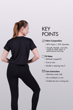 Load image into Gallery viewer, TrainPro Crop Top Black
