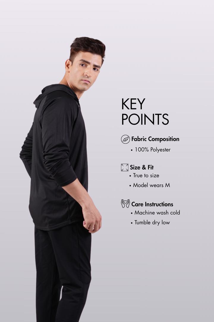 LiteCore Black Hoodie