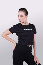 Load image into Gallery viewer, TrainPro Crop Top Black
